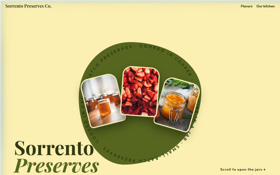 Sorrento Preserves Co. sample website by Cheap Cheap Websites