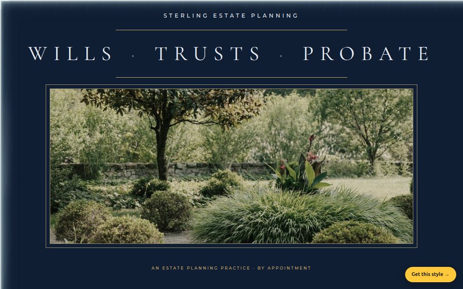 Sterling Estate Planning sample website by Cheap Cheap Websites