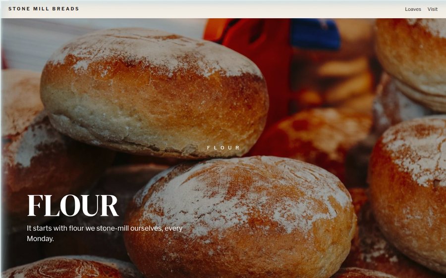 Stone Mill Breads sample website by Cheap Cheap Websites