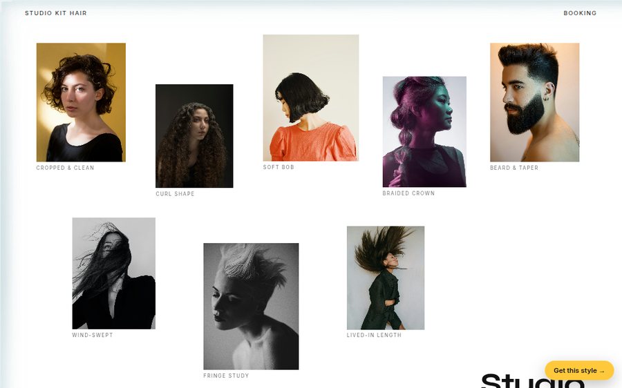 Studio Kit Hair sample website by Cheap Cheap Websites