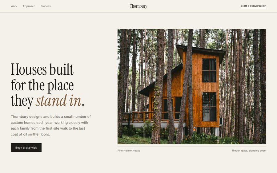 Thornbury Custom Homes sample website by Cheap Cheap Websites