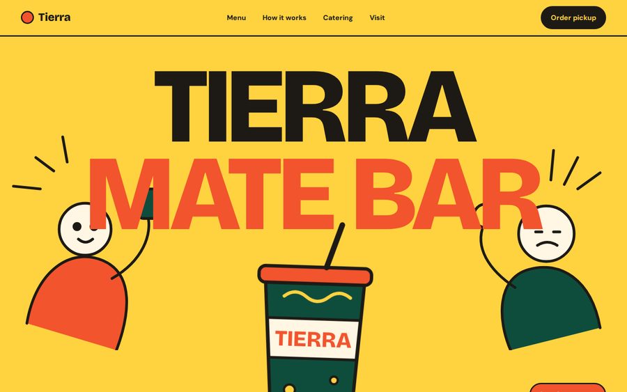 Tierra Mate Bar sample website by Cheap Cheap Websites