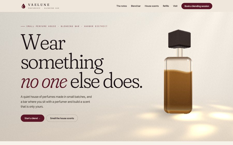 Vaelune sample website by Cheap Cheap Websites