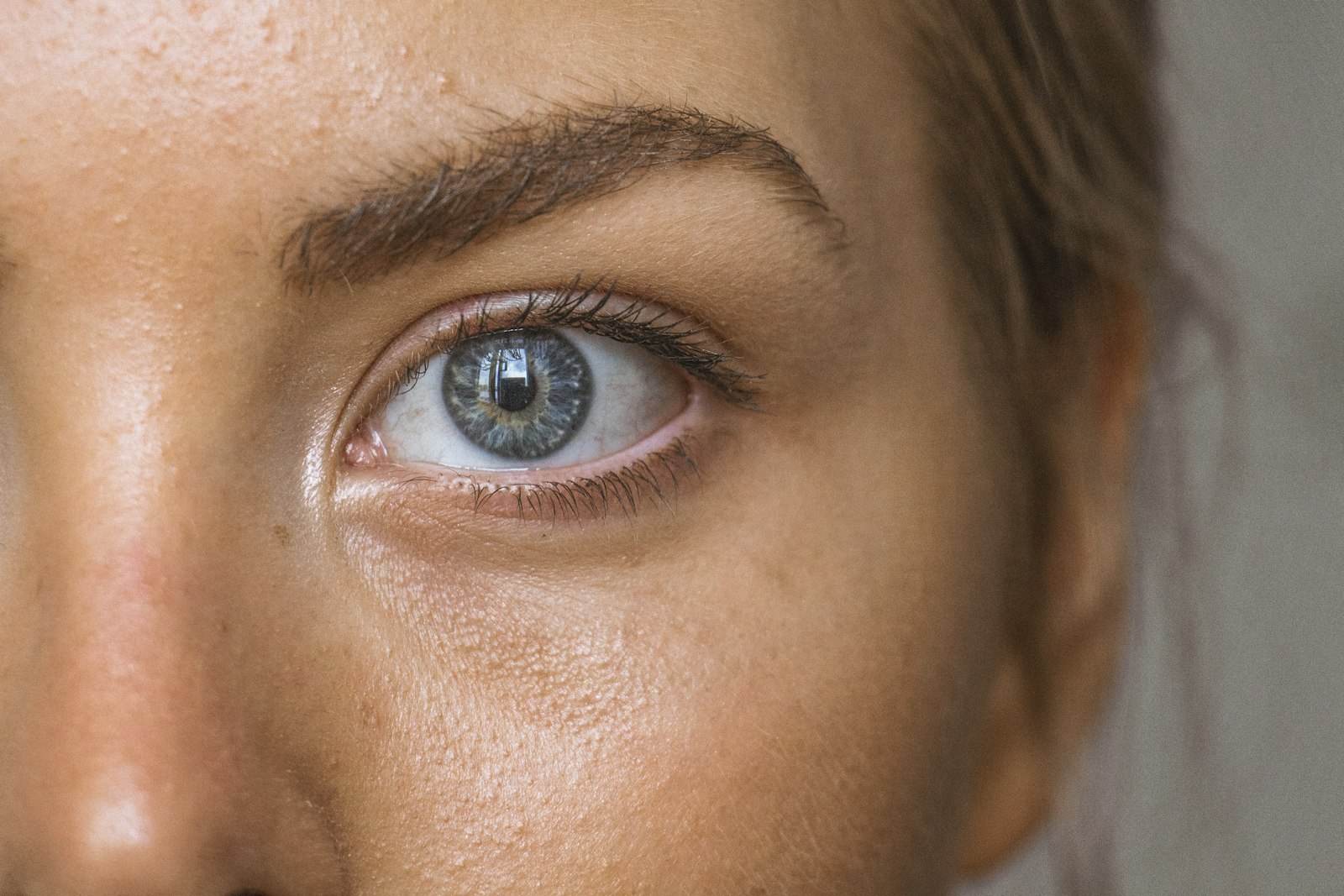 Close-up of a shaped brow