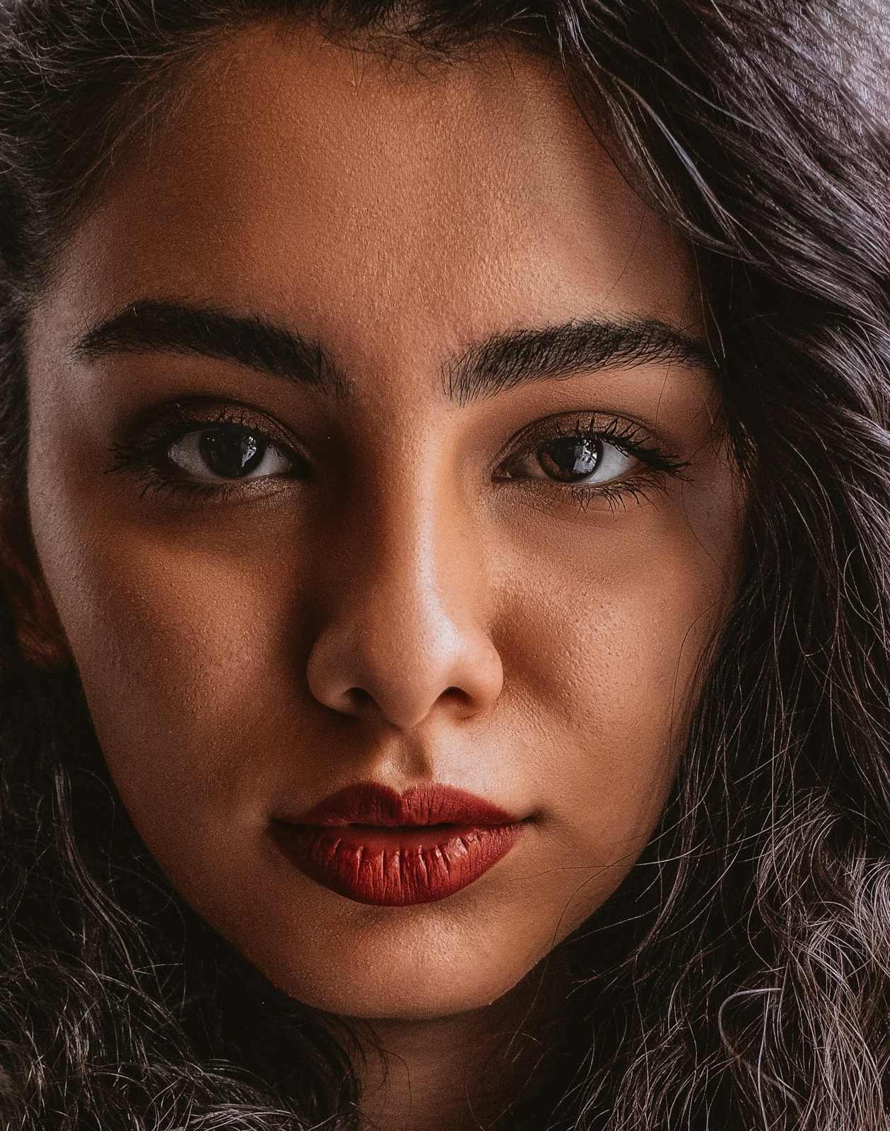 Portrait with defined brows