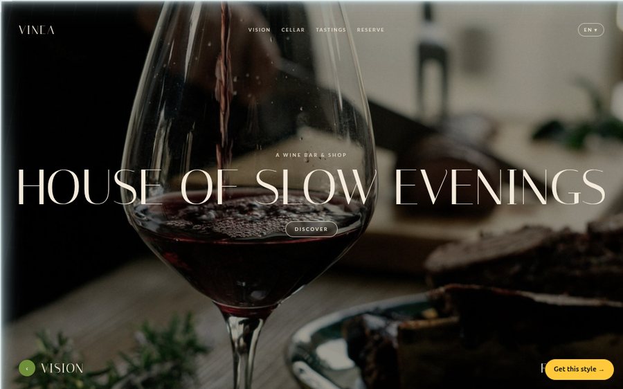 Vinea Wine Bar & Shop sample website by Cheap Cheap Websites
